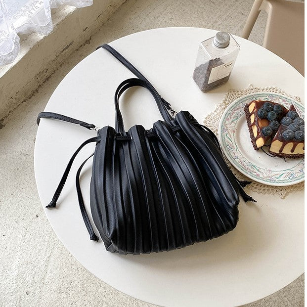 PU Pleated ins Handbag