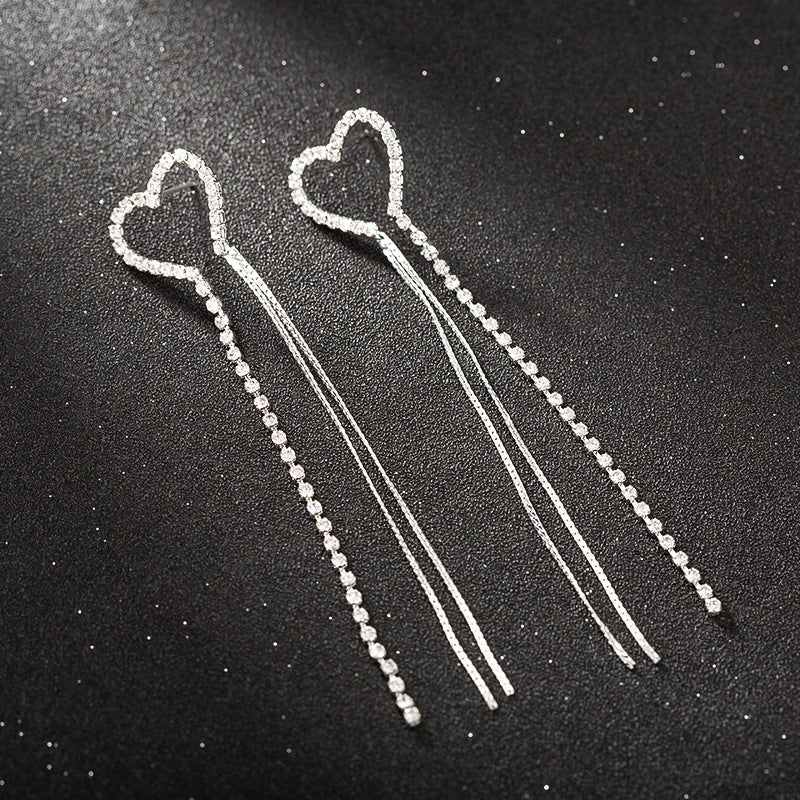 Silver Chain Tassel Earrings