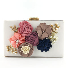 Three-Dimensional Flower Chain Clutch Bag Bag2143