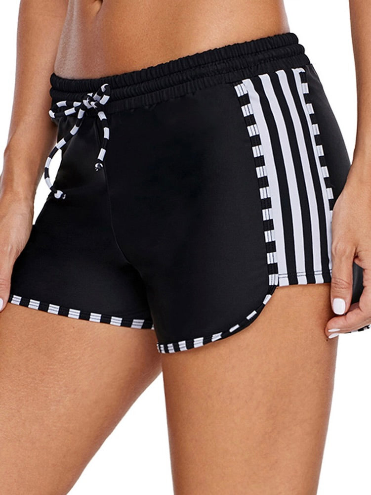 Striped Printed High-Waisted Boxers