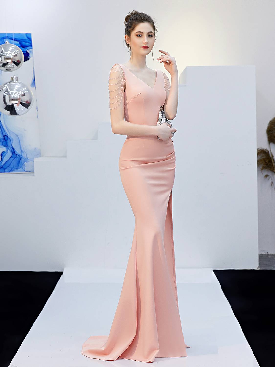 slim evening dress