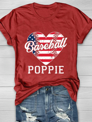 Baseball Poppie Flag T-Shirt