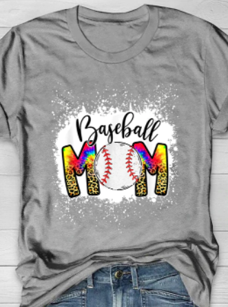 Baseball Mom Tie Dye T-Shirt