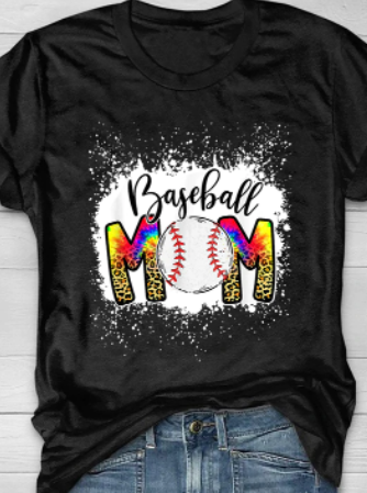 Baseball Mom Tie Dye T-Shirt