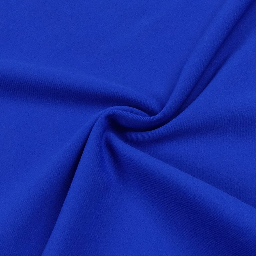 Vestido de corsé de satén dividido en azul 