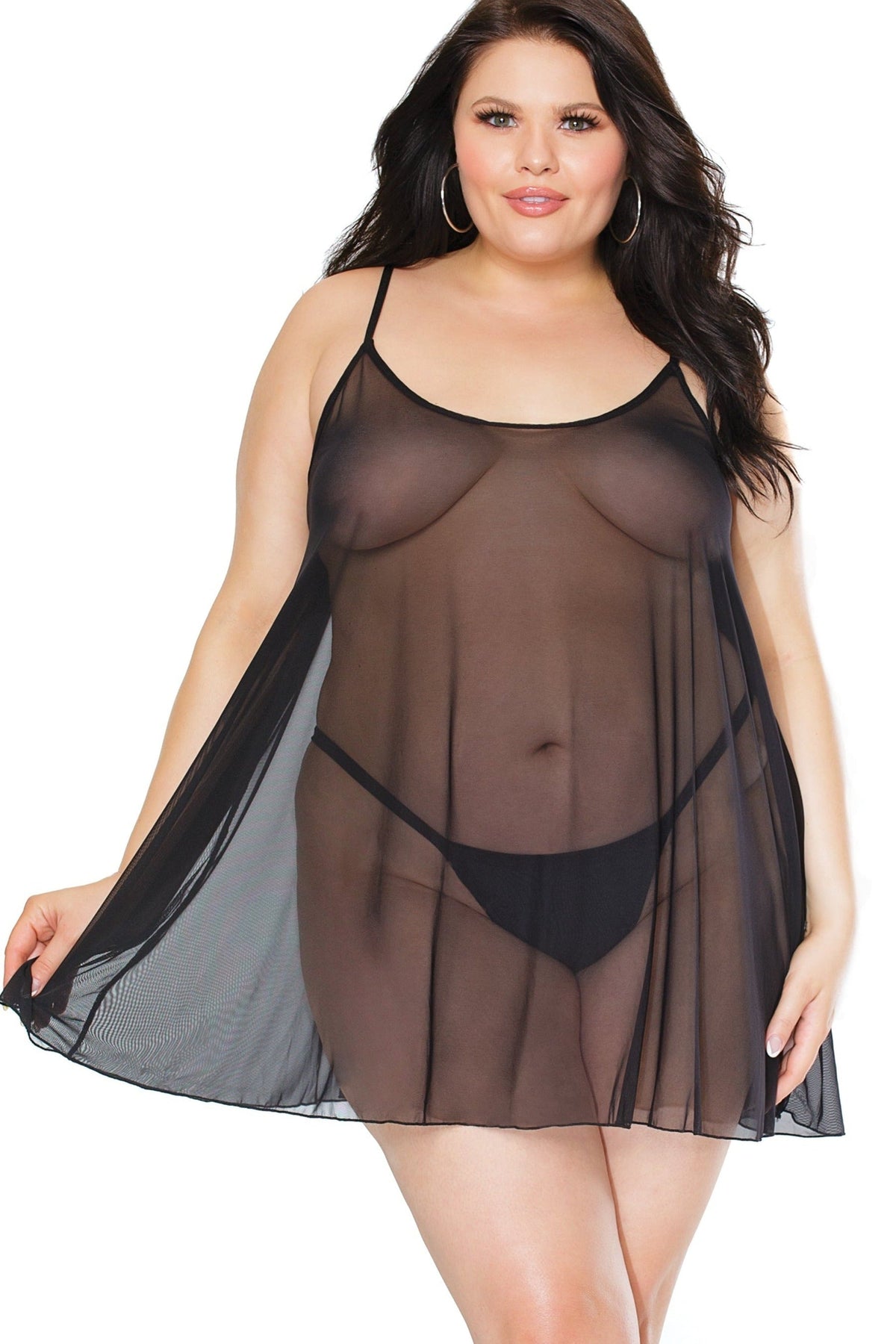 Transparentes Chemise für Baby Mädchen | Übergröße