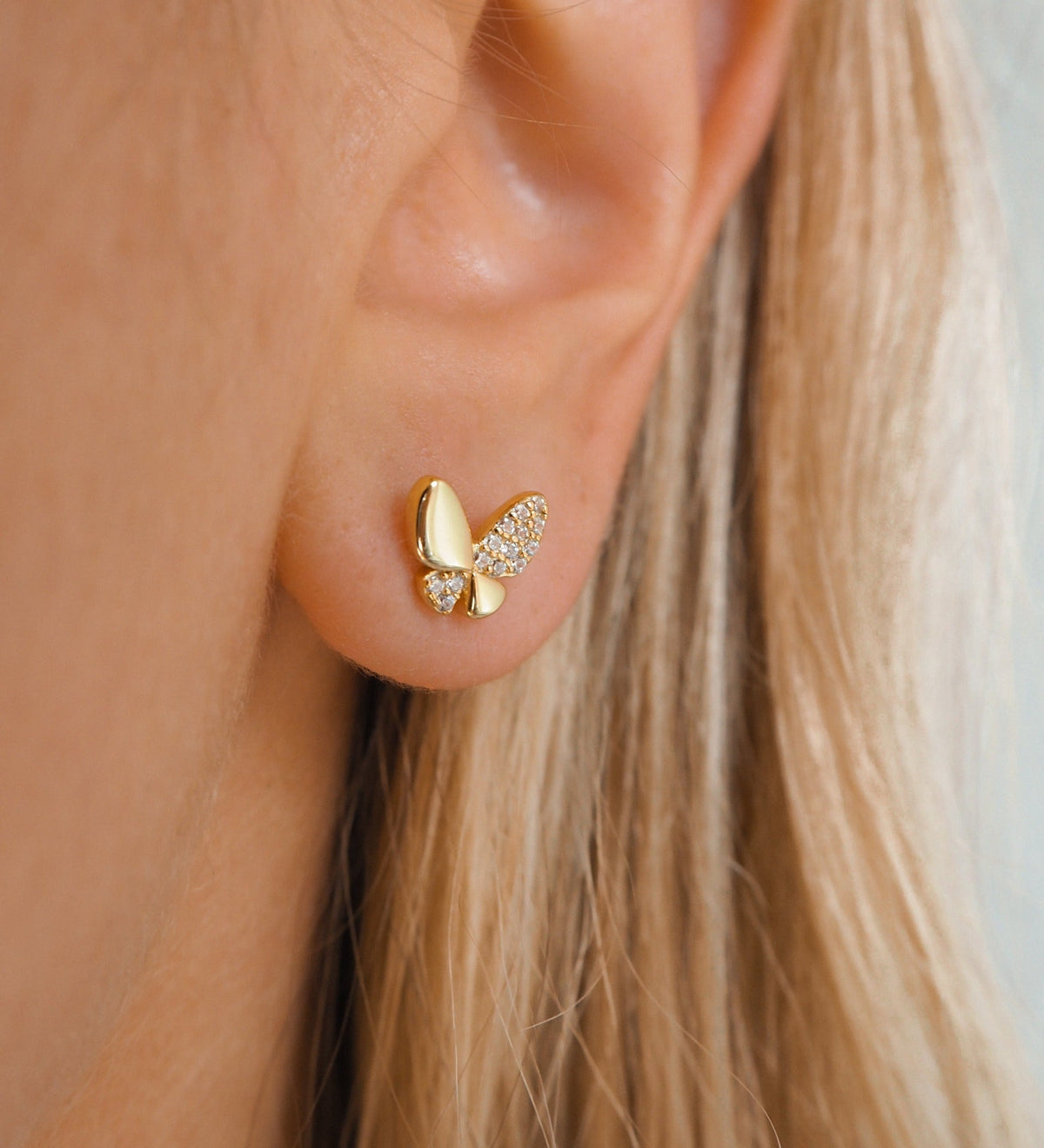 Butterfly Studs Gold