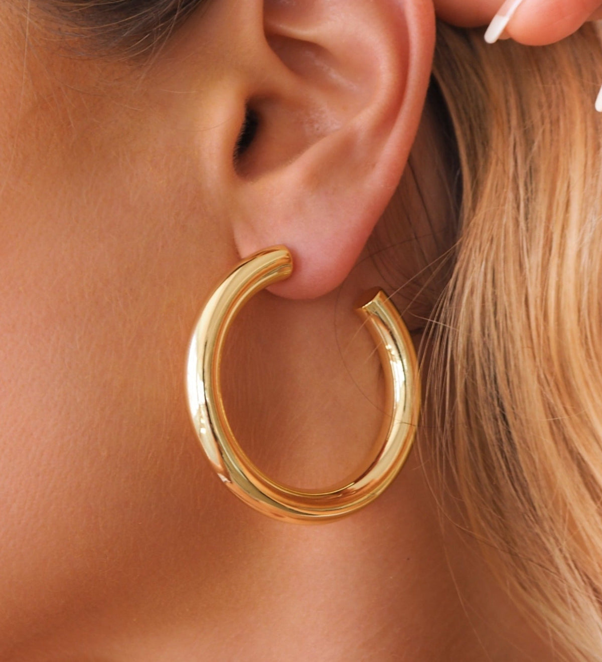 Chunky Gold Hoops Large