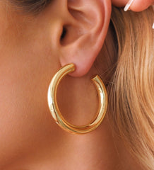 Chunky Gold Hoops Large