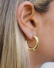 Chunky Gold Hoops Medium