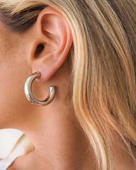 Chunky Silver Hoops - Set