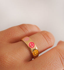 Anillo de sonrisa de colores