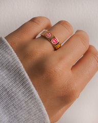 Anillo de sonrisa de colores