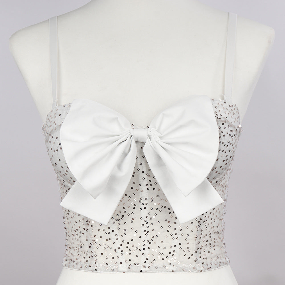 Bandeau-Top mit Riemchen