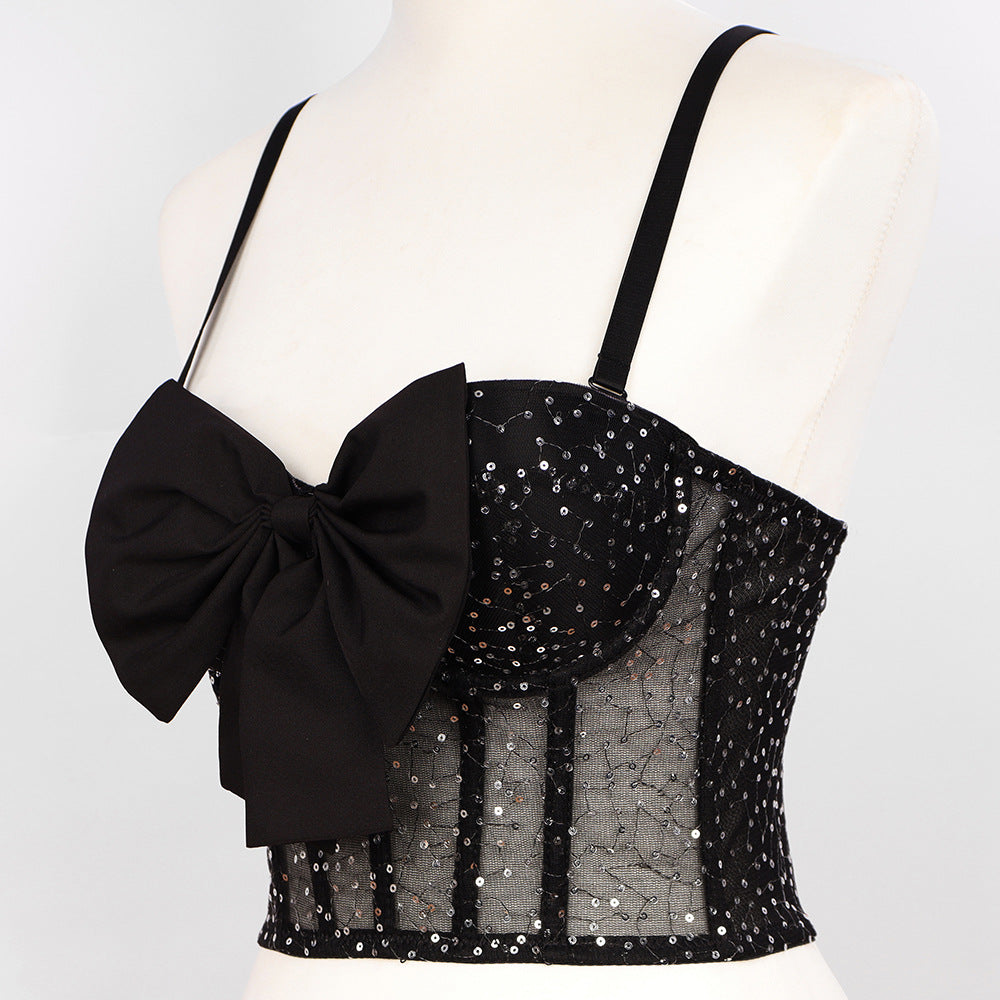 Bandeau-Top mit Riemchen