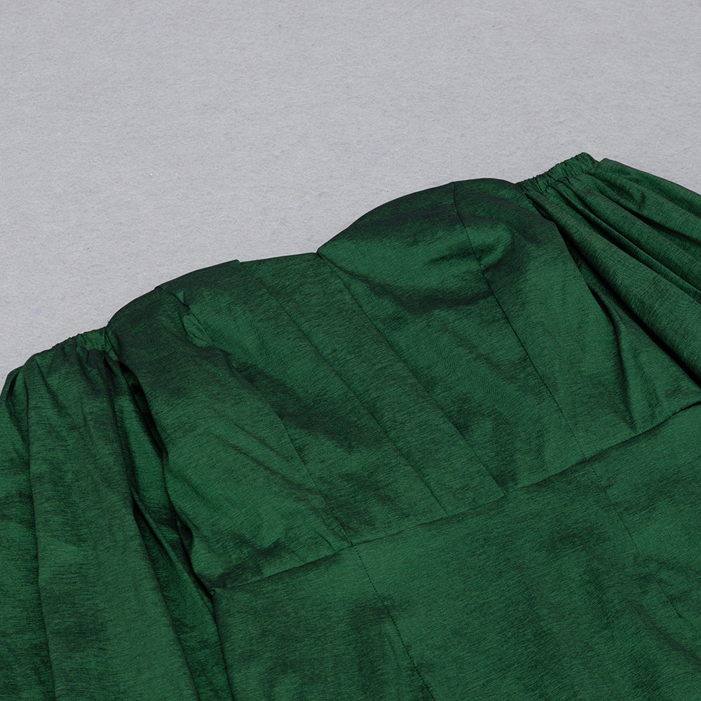 Off Shoulder Long Sleeve Midi Pagoda Sleeve Bodycon Dress HB73610