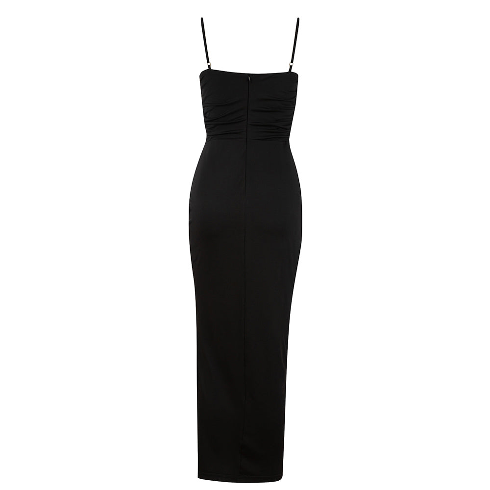 Ärmelloses Midi-Bodycon-Kleid mit Riemchenmuster HB76160