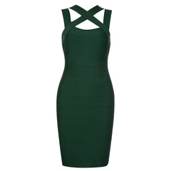 Strappy Sleeveless Striped Mini Bandage Dress HB78760