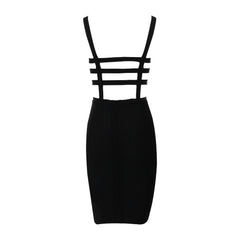 Strappy Sleeveless Backless Midi Bandage Dress