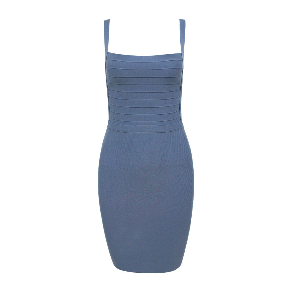 Strappy Sleeveless Backless Midi Bandage Dress