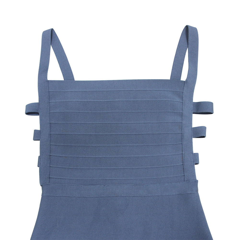 Strappy Sleeveless Backless Midi Bandage Dress