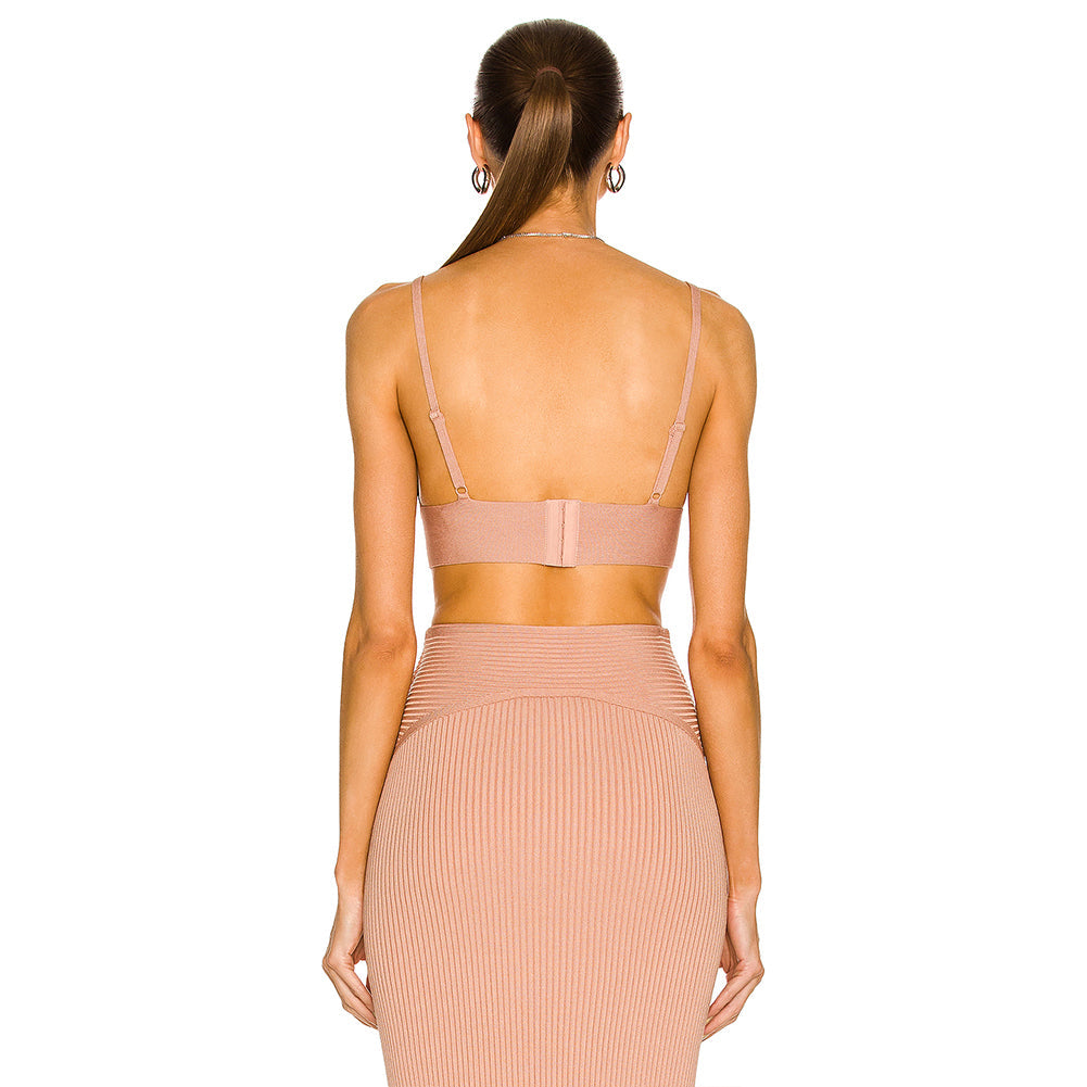 Strappy Sleeveless Exposed Waist Bandage Set