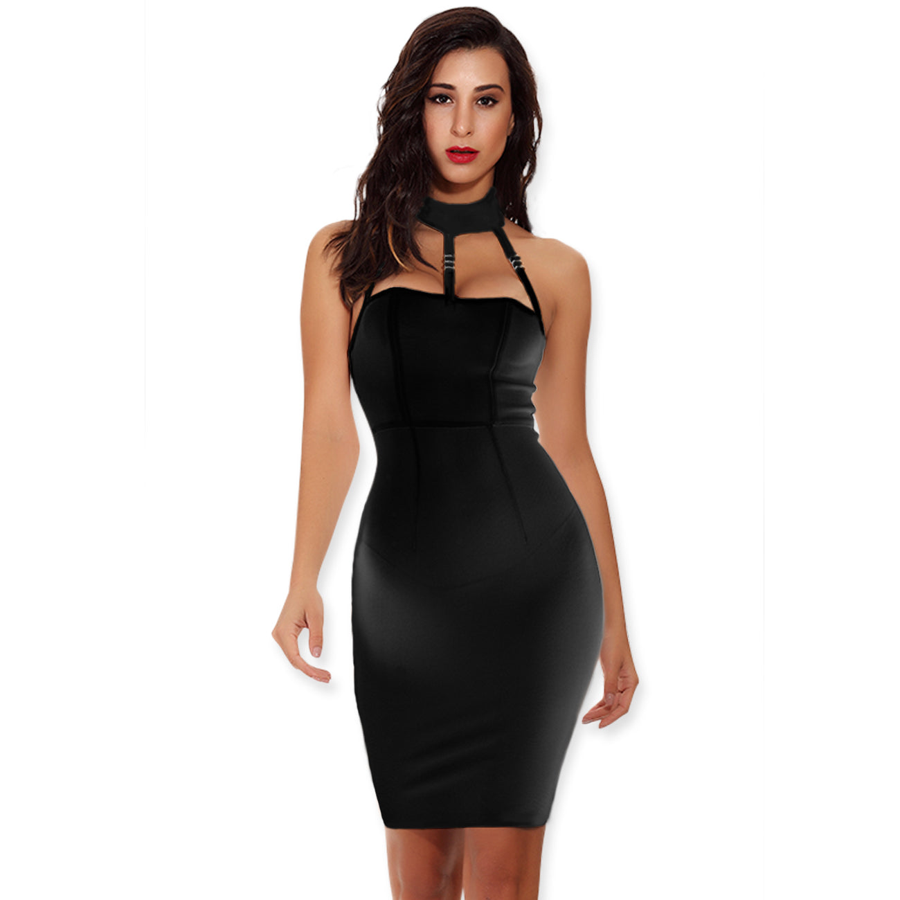 Halter Backless Mini Bandage Dress PPHQ227