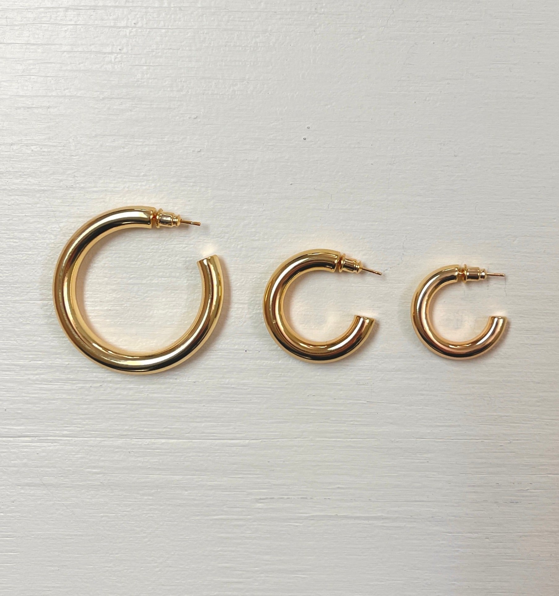 Chunky Gold Hoops Large