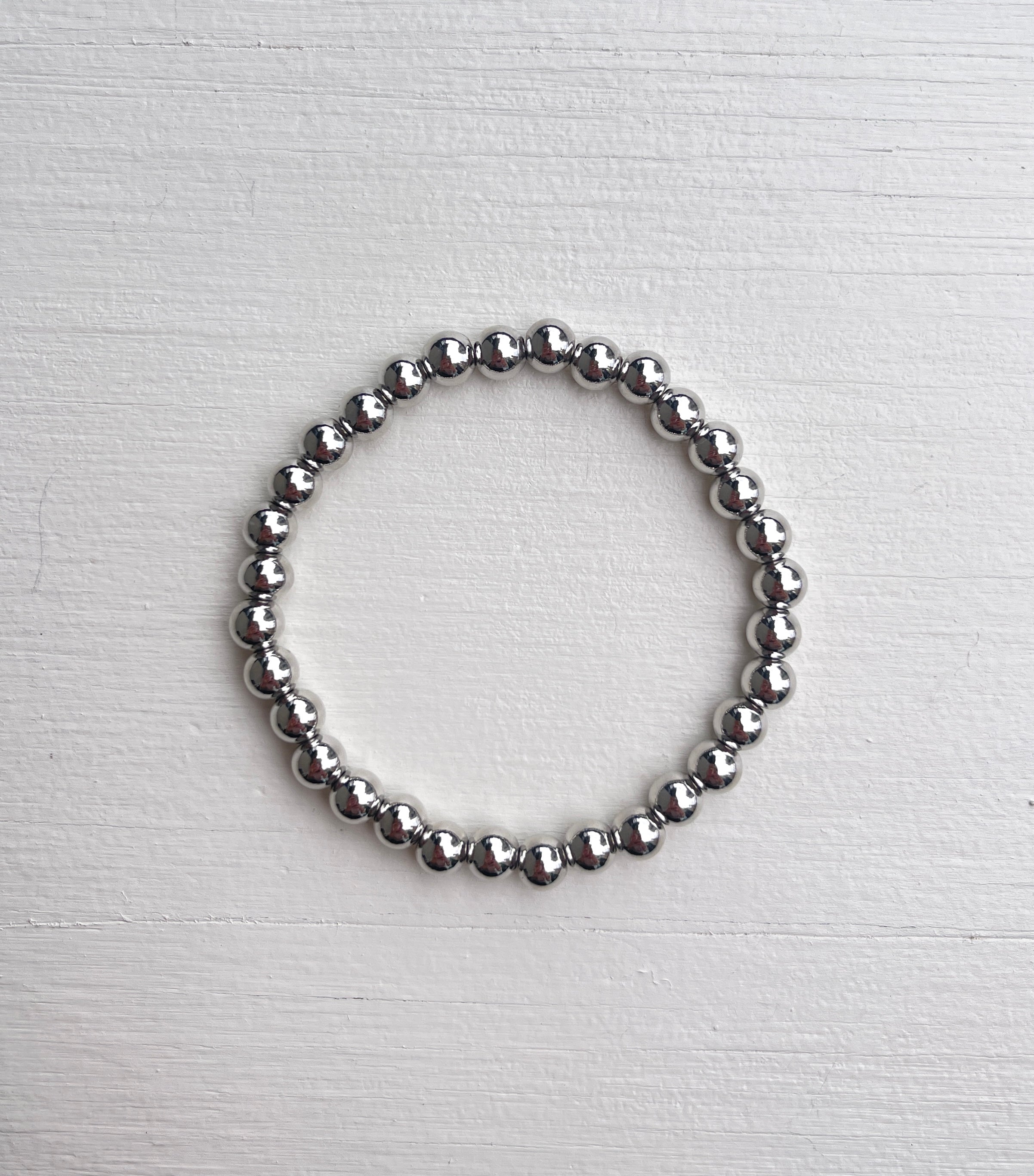 Metallic Stackables - Silber 6mm