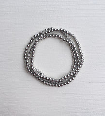 Metallic Stackables - Silber 4mm 