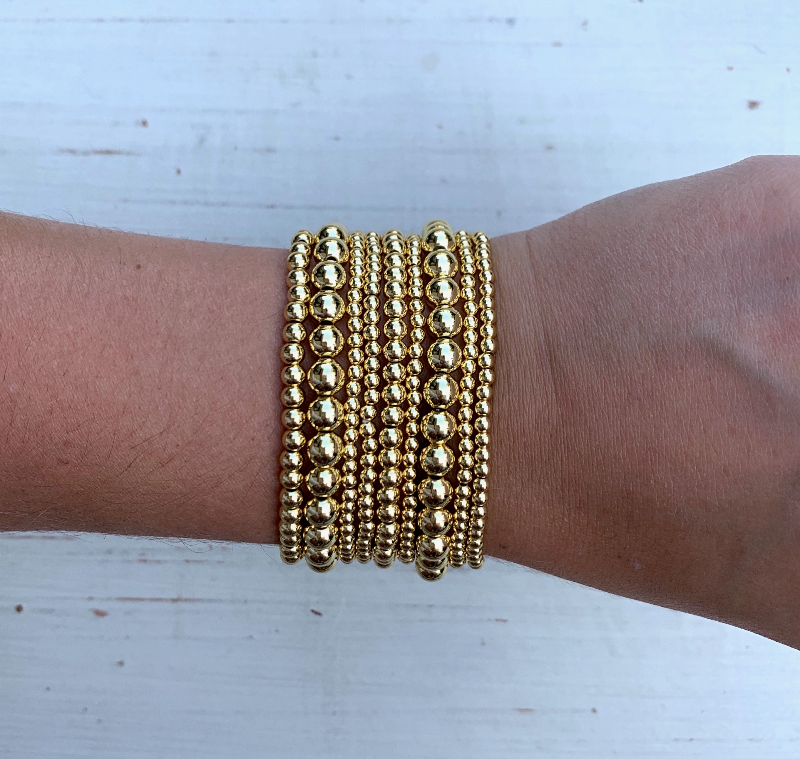 Metallic Stackables - Gold 4mm 