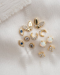 Pendientes de oro con forma de ojo malvado