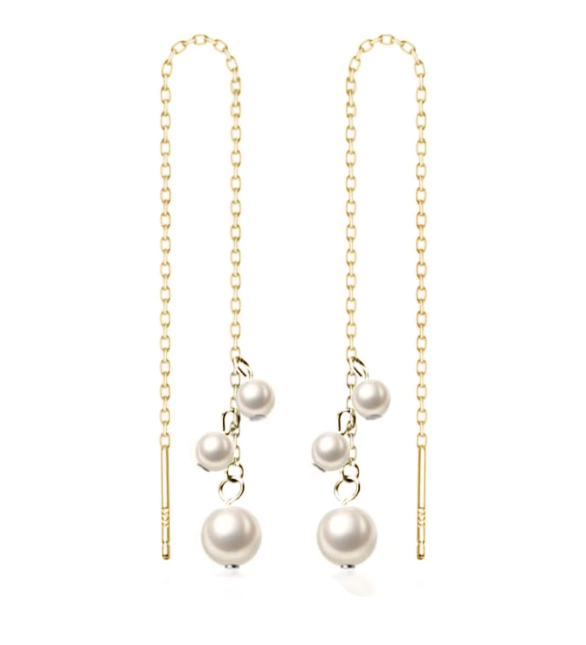 Ivy Thread Earrings Gold