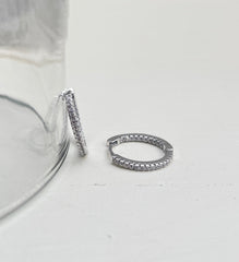 Willow Silber Creolen Mittel