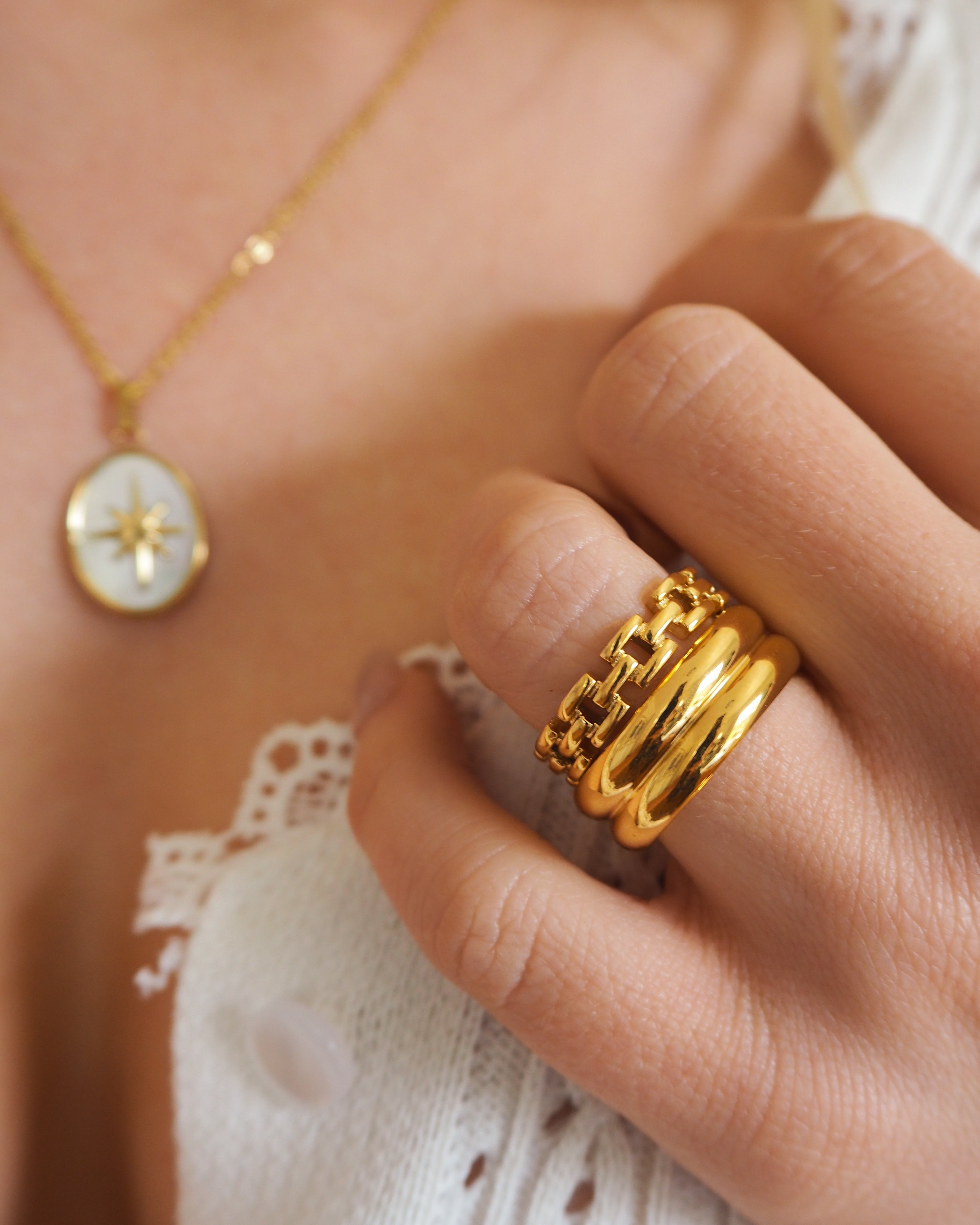 Anillo Brooklyn de oro