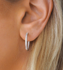 Willow Silber Creolen Mittel