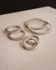 Willow Silber Creolen Mittel