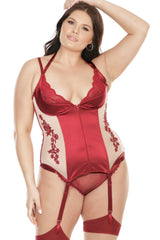 Lightly Padded Demi Cup Bustier | Plus Size