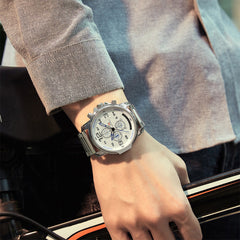 Reloj para caballero con correa de acero macizo. 