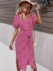 Pure color long dress for home travel