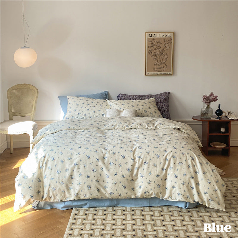 Floral Bedding Set - Blue
