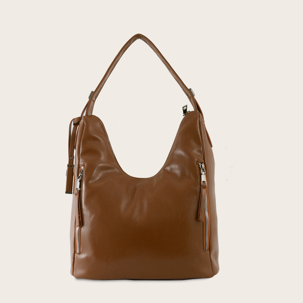 Soft leather simple one-shoulder portable handbags