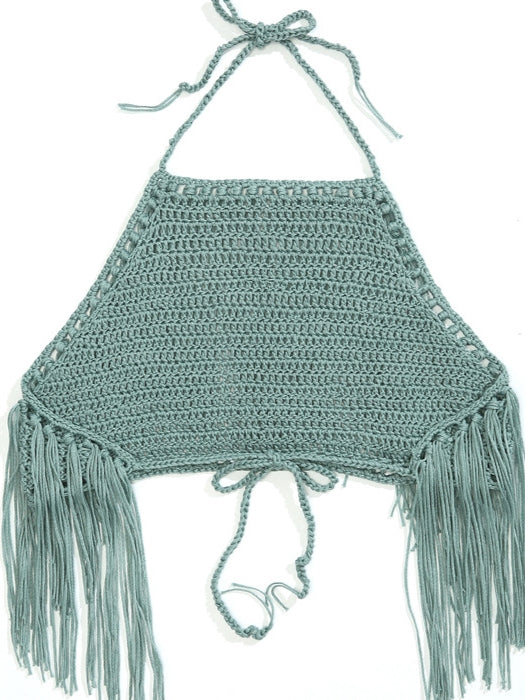 Crochet Halter Cover Up Top