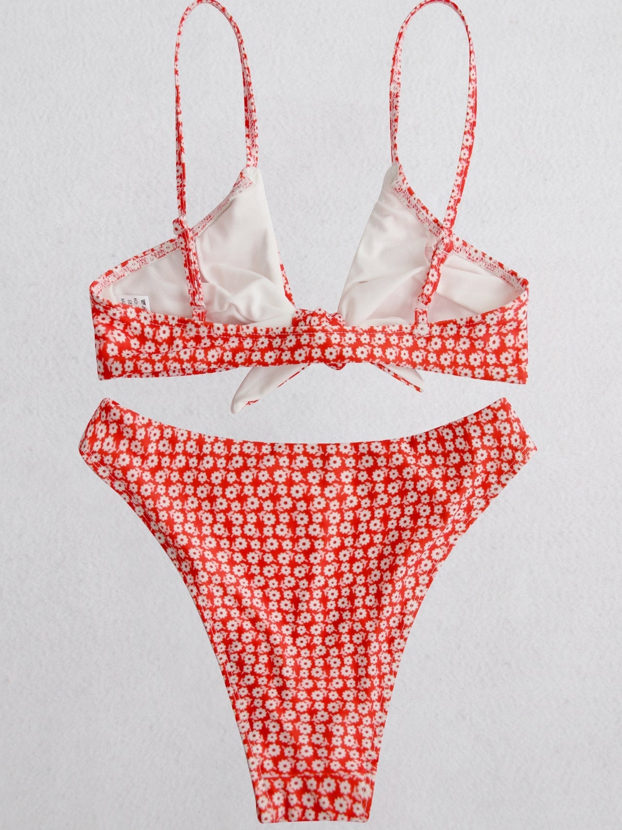 Printed Strappy Bikini Swimsuit