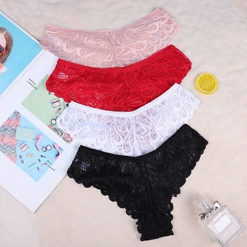 4pack Floral Lace Panty Set