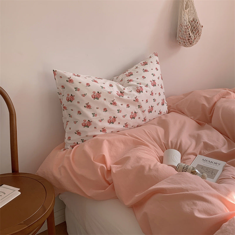 Minimal Floral Pillowcases (5 Colors)