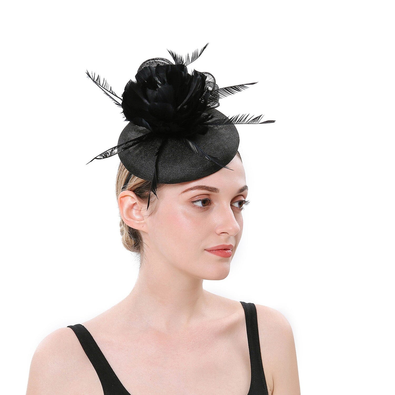 Topper Federblumen-Fascinator 