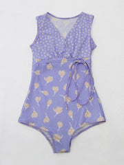 Printed Strap One-piece Swimsuit