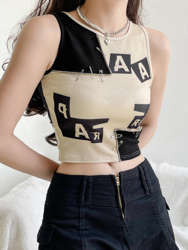 Letter Print Sports Vest