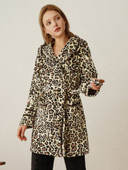 LeopardPrint Mid-length Mightgown